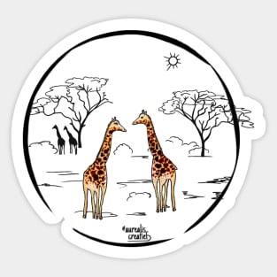 Kenia giraffes Sticker